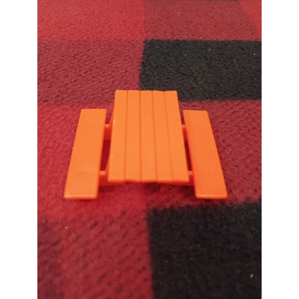 Fisher Price Little People Orange Picnic Table Vintage Mattel 1974 Camping Camp